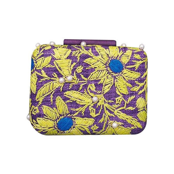 Sale 50% off Misenka Embroidered Hard Clutch