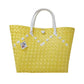 Misenka Handicrafts Philippine Bayong Sunshine Yellow Pearl White Classic Two Tone Bag - SALE 50% OFF