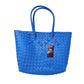 Misenka Handicrafts Philippine Bayong Azure Blue Classic with Zipper Bag