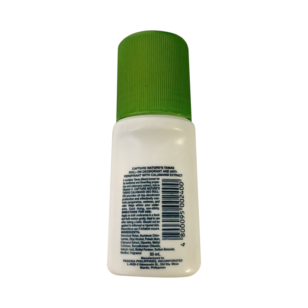 Sale 50% OFF Capture Natures Tawas Deodorant Roll On Calamansi (Green)