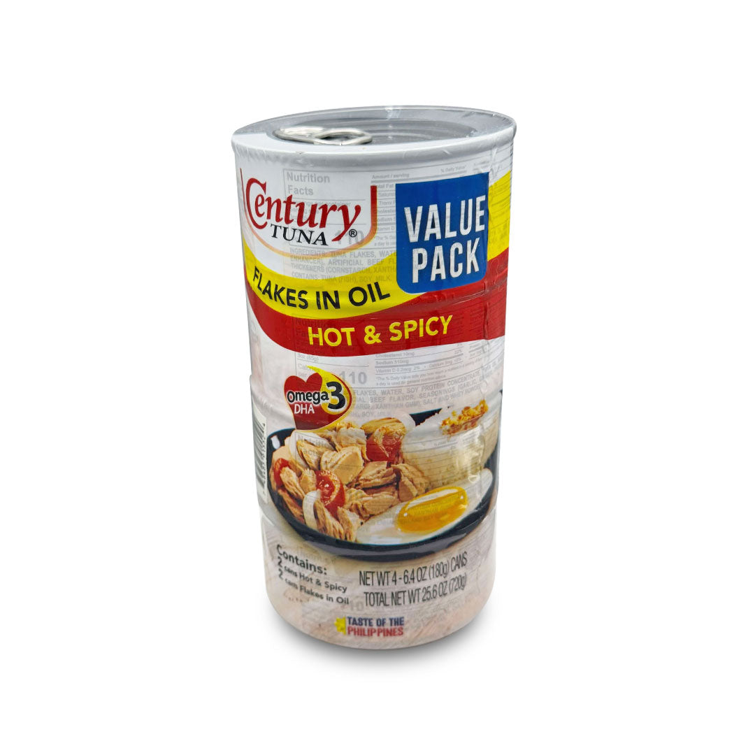 Century Tuna Value Pack (2 Soya in Oil & 2 Hot ) 180g each