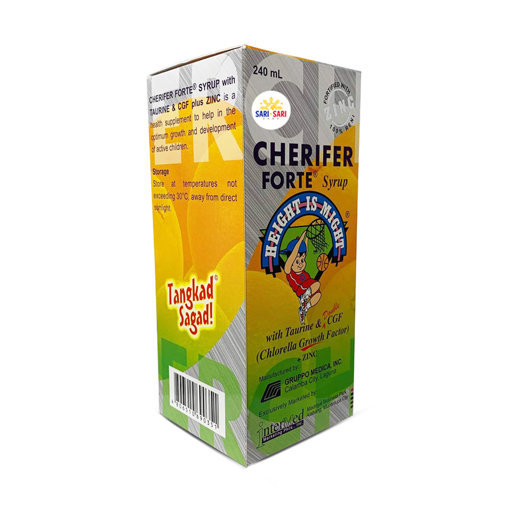 Cherifer Forte w/ Zinc Syrup Vitamins 240ml, Pack of 6