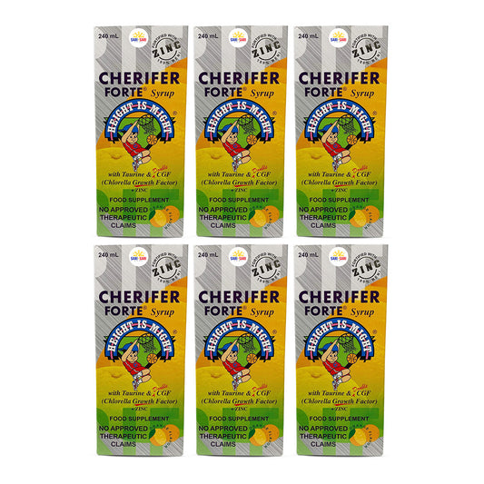 Cherifer Forte w/ Zinc Syrup Vitamins 240ml, Pack of 6