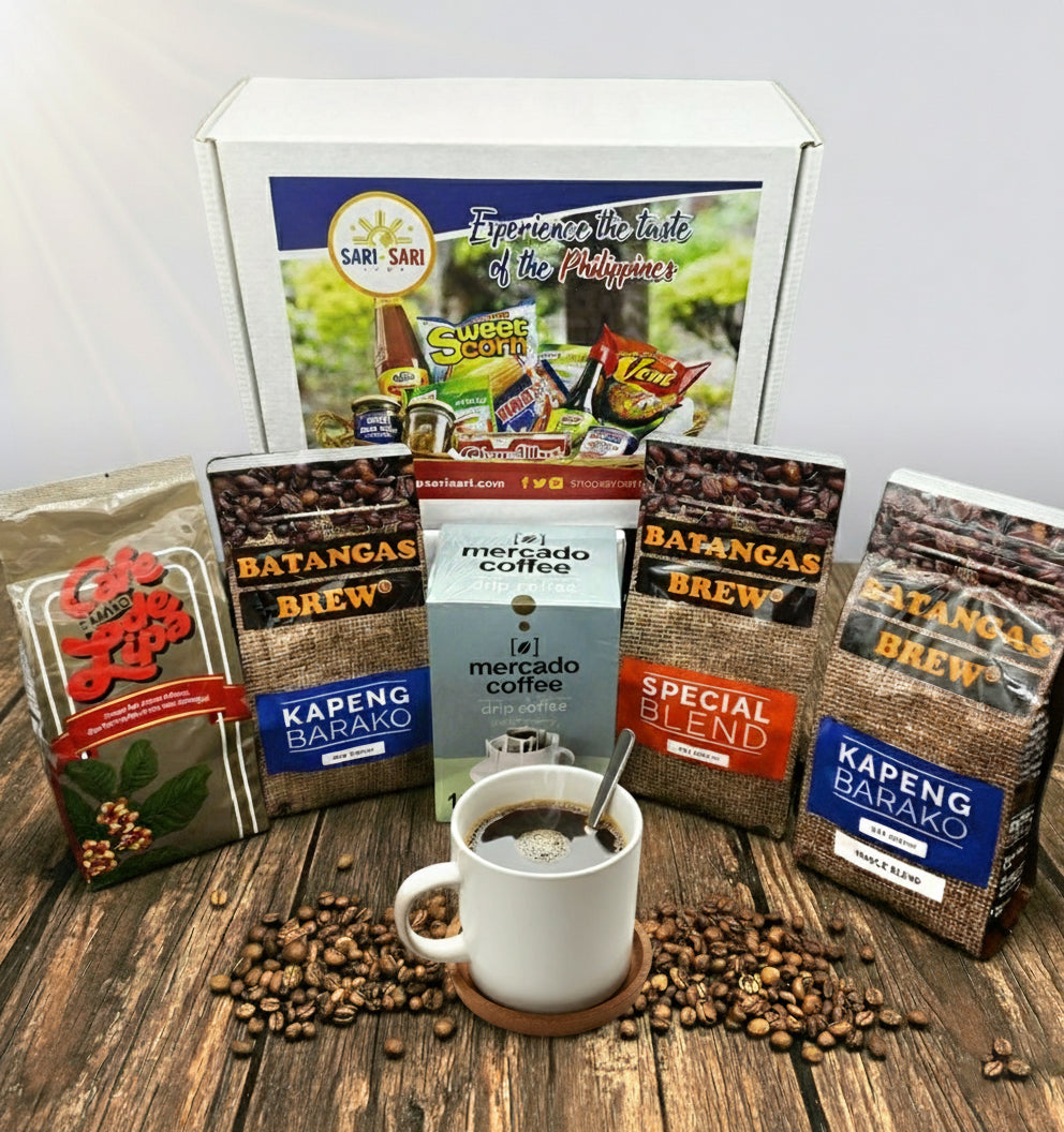 Batangas Kapeng Barako Gift Set Premium Filipino Coffee, Whole & Ground, Authentic Brew