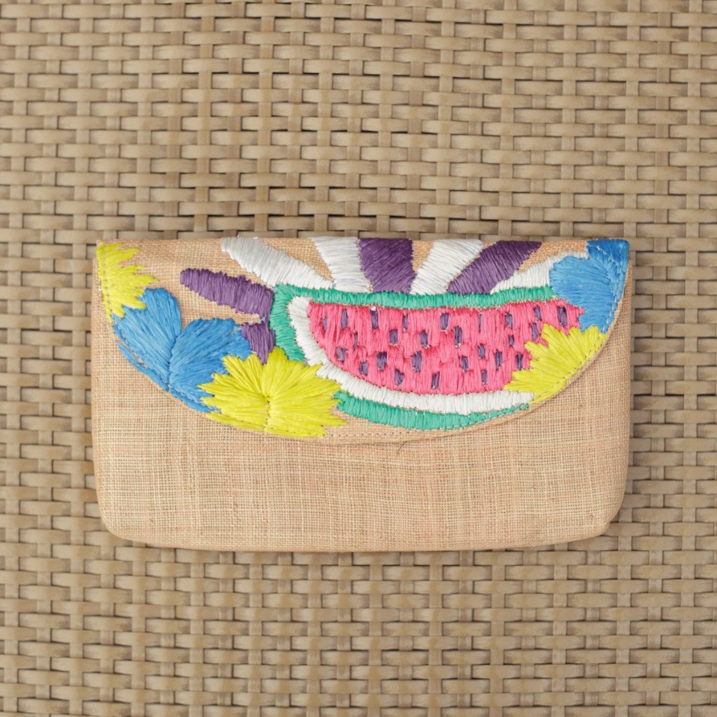 Misenka Embroidered Envelope Clutch - SALE 50% OFF