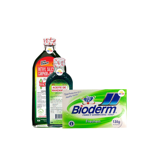 SHOPSARISARI Bundle PROMO Efficascent Extra 100ml + Aceite De Manzanila 50ml + Bioderm Soap Freshen 135g