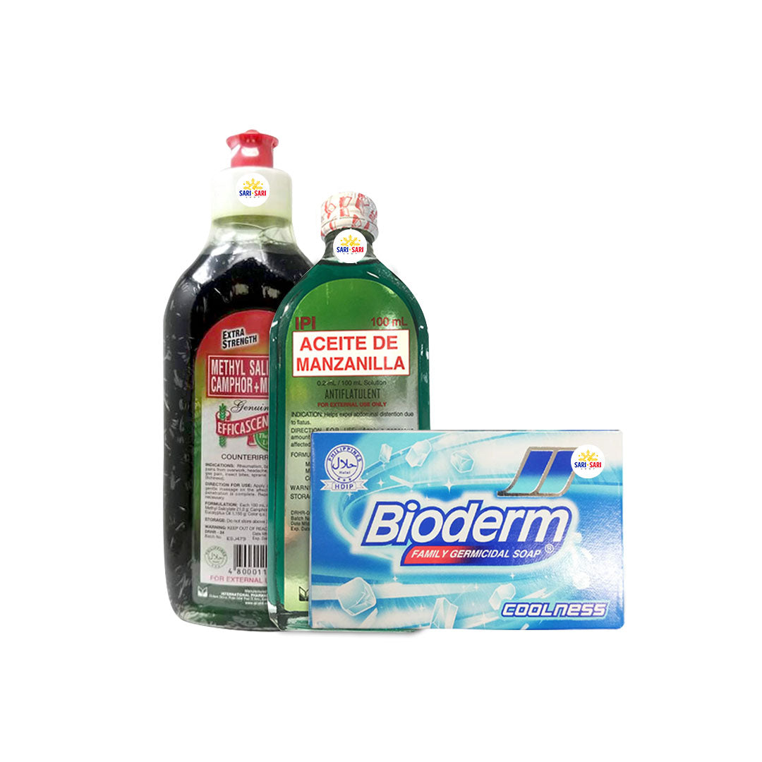 SHOPSARISARI Bundle PROMO Efficascent Extra 235ml + Aceite De Manzanilla 100ml + Bioderm Coolness Soap 135g