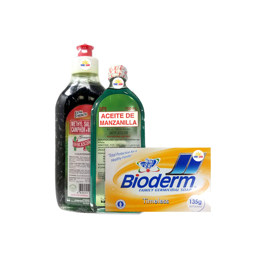 SHOPSARISARI Bundle PROMO Efficascent Extra 235ml +Aceite De Manzanilla 100ml + Bioderm Timeless Soap 135g