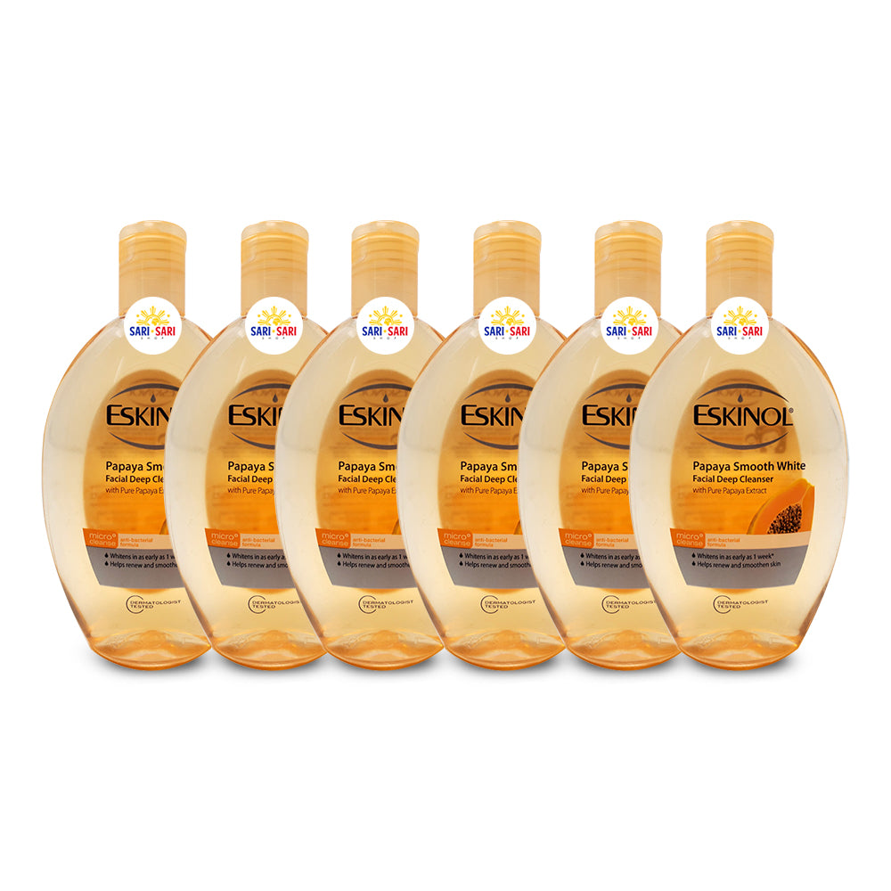 Eskinol Naturals Facial Cleanser Papaya 225ml, Pack of 6