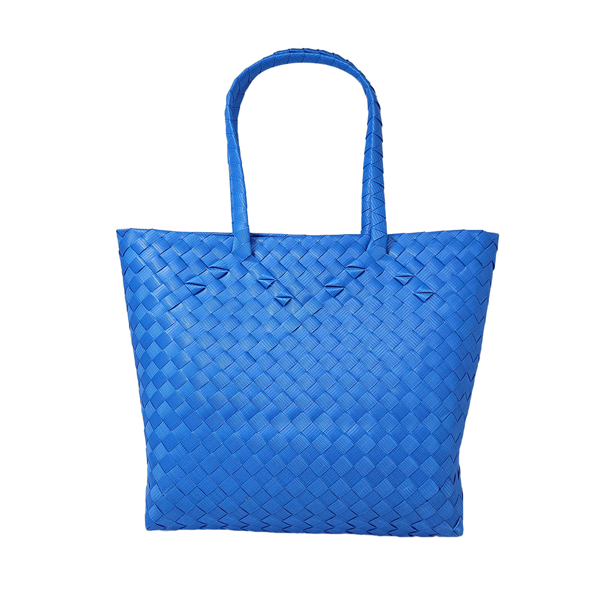 Misenka Handicrafts Philippine Bayong Azure Blue Go with Zipper Bag