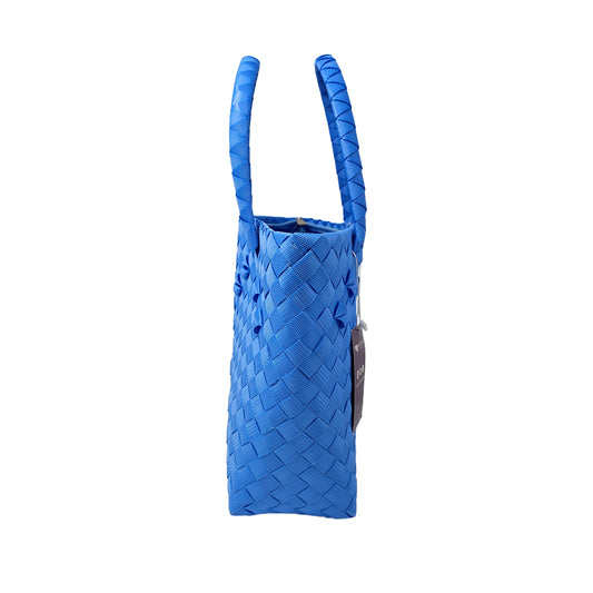 Misenka Handicrafts Philippine Bayong Azure Blue Handy with Zipper Bag