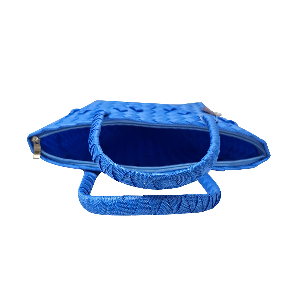 Misenka Handicrafts Philippine Bayong Azure Blue Handy with Zipper Bag - SALE 50% OFF