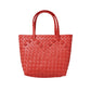 Misenka Handicrafts Philippine Bayong Coral Red Handy with Zipper Bag