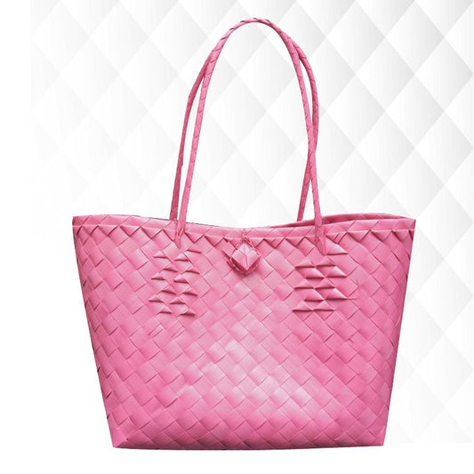 Misenka Handicrafts Philippine Bayong Blush Pink Handy Bag - SALE 50% OFF