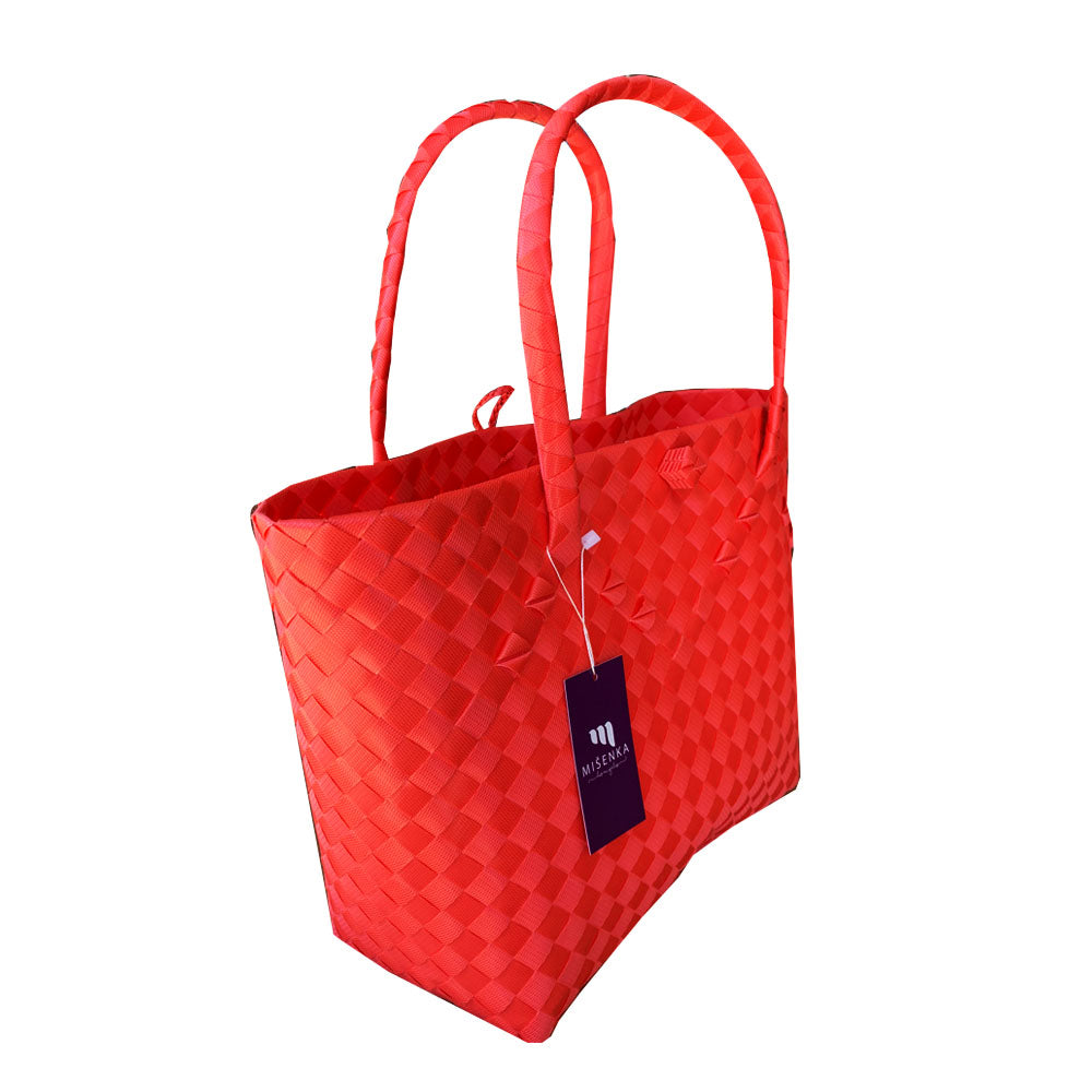 Misenka Handicrafts Philippine Bayong Coral Red Classic Bag SALE 50