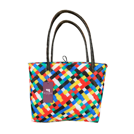 Misenka Handicrafts Philippine Bayong Multicolor Classic Bag - SALE 50% OFF