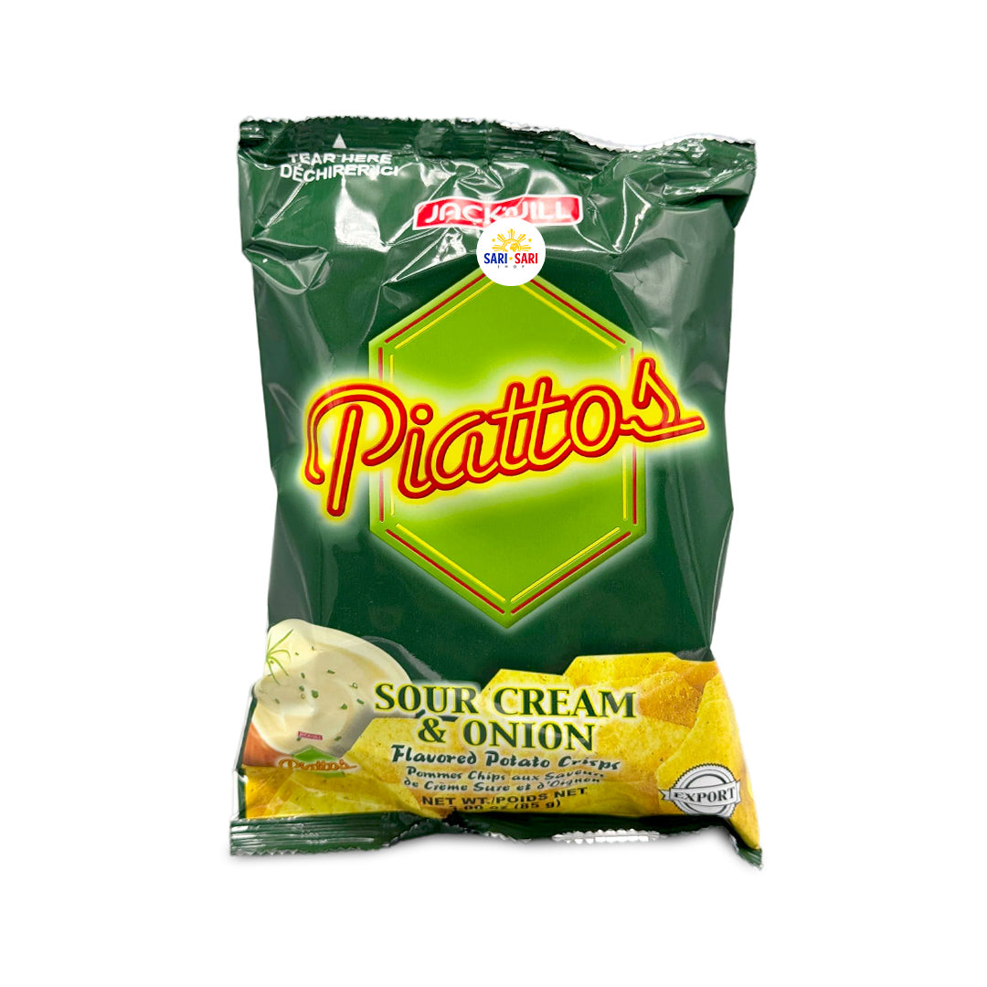 Jack N Jill Piattos Sour & Cream Flavor Potato Crisps 85g, Pack of 6