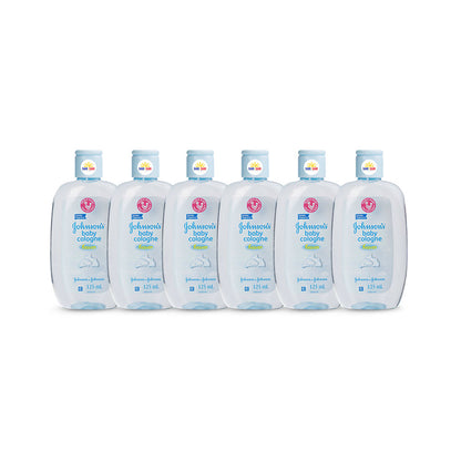 Johnson's Baby Cologne, Gentle & Fresh Fragrance for Babies and Kids 125ml, Pack of 6