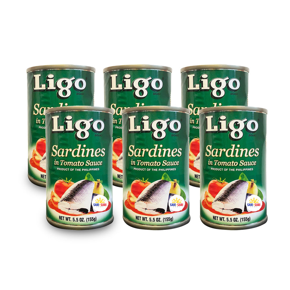 Ligo Sardines 155g, Pack of 6