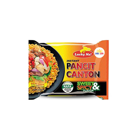 Lucky Me Sweet & Spicy Pancit Canton 60g, Pack of 6