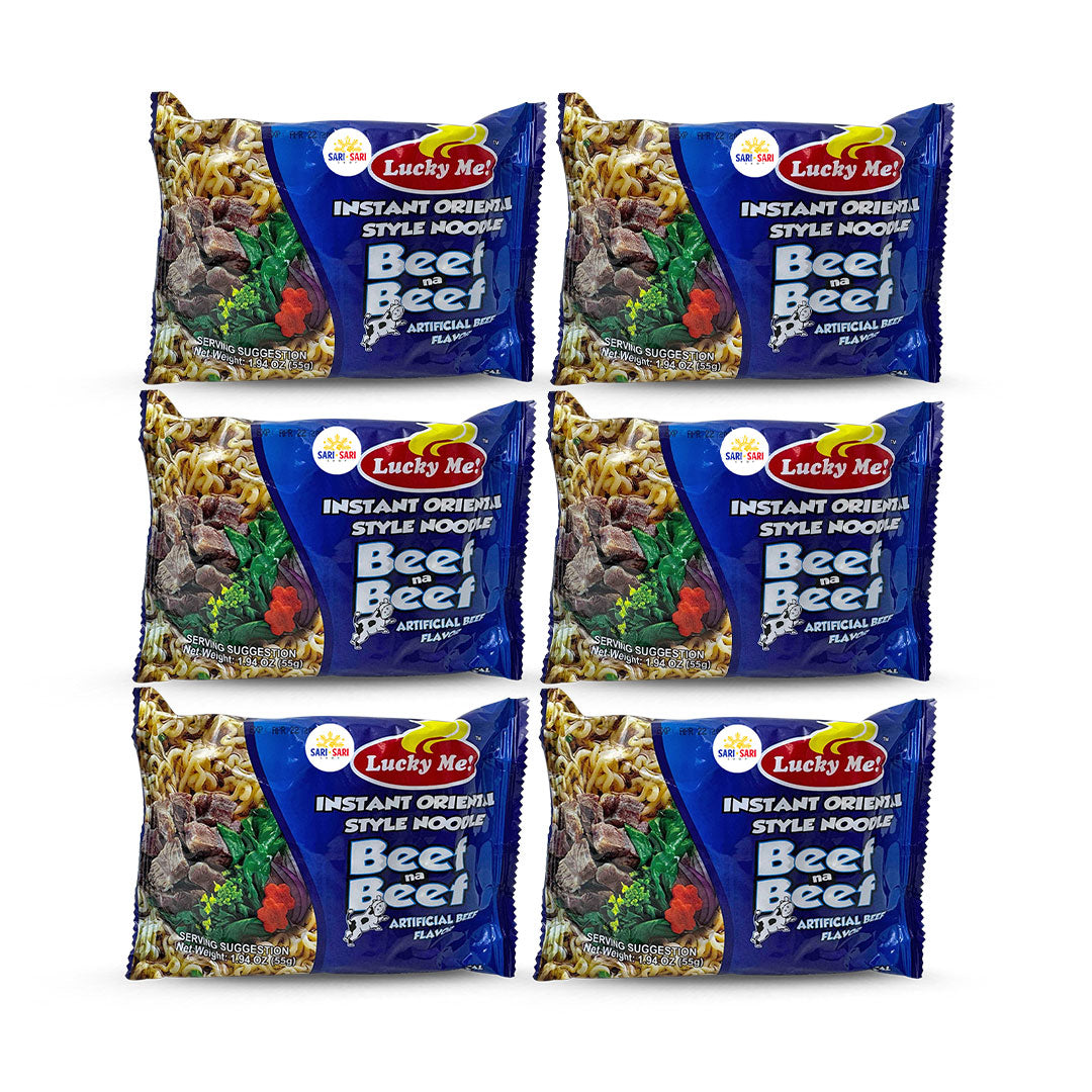 Lucky Me Instant Oriental Style Noodle 60g, Pack of 6