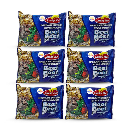 Lucky Me Beef Mami 60g, Pack of 6