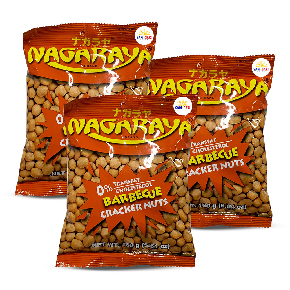 Nagaraya Cracker Nuts Barbecue Flavor  160g, Pack of 3