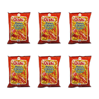 Oishi Prawn Crackers 90g, Pack of 6 – Crunchy Savory Snack
