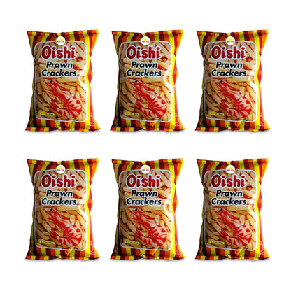 Oishi Prawn Crackers 60g, Pack of 6 – Crunchy Savory Snack