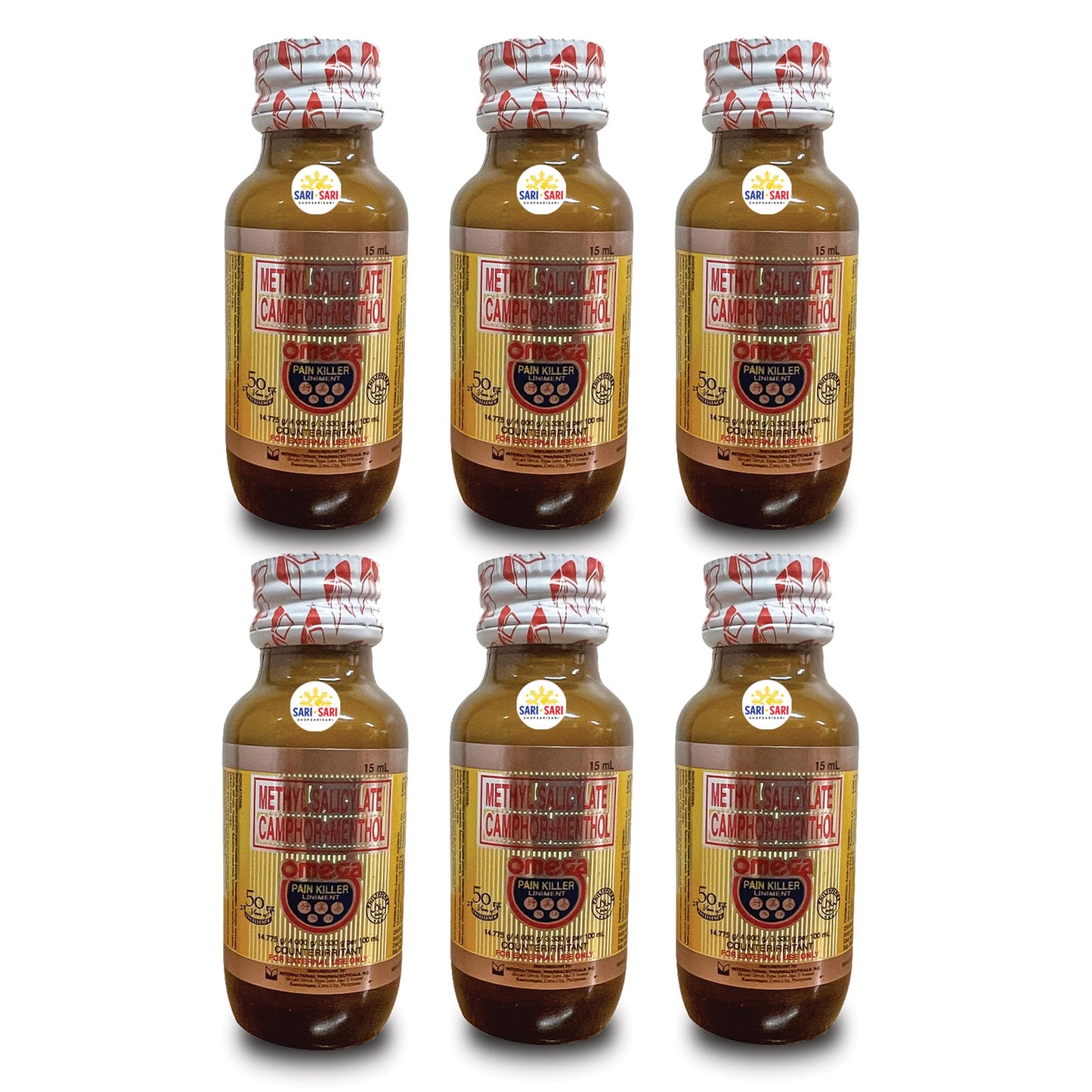 Omega Liniment, Muscle & Joint Relief Oil, Pack of 6