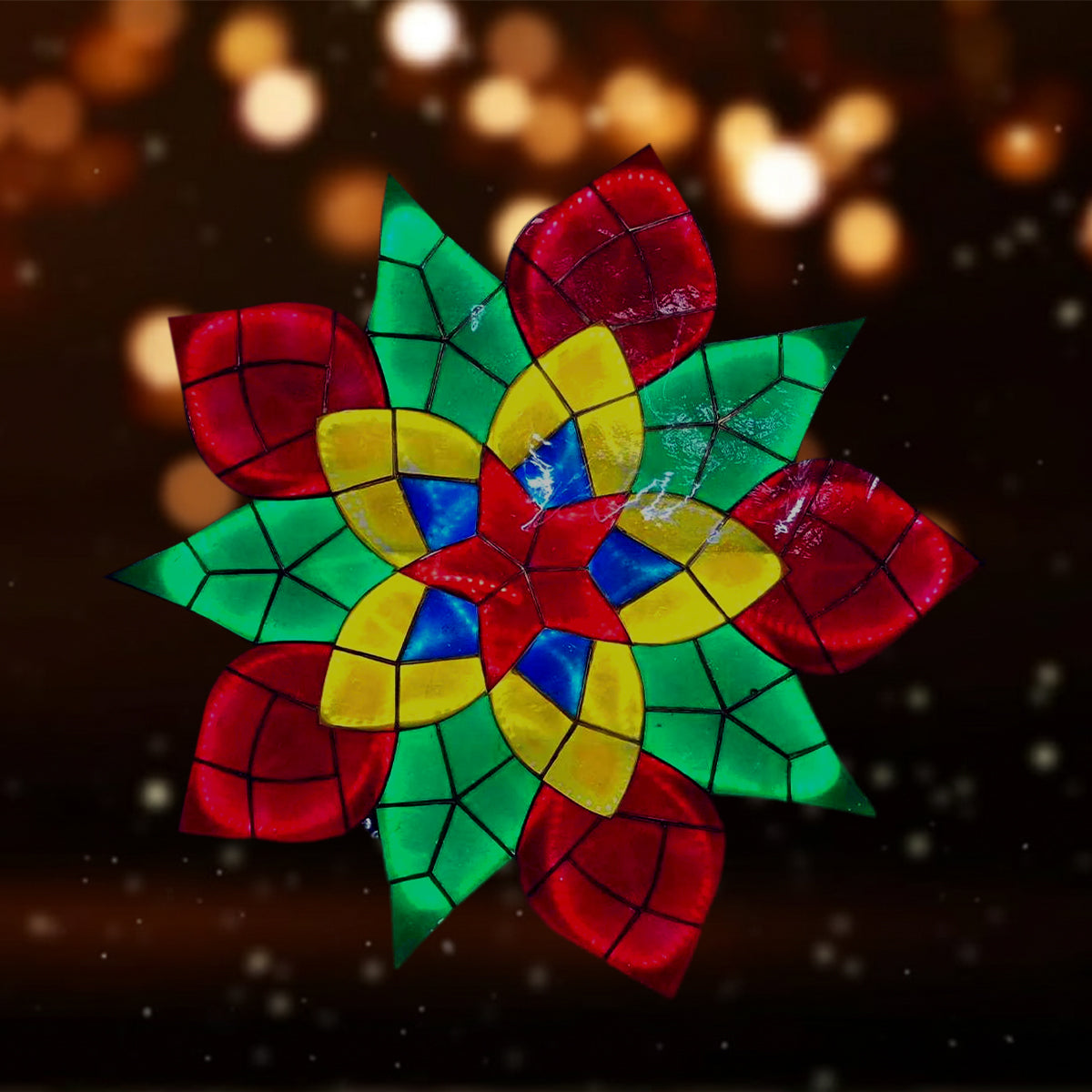 Misenka Capiz Christmas Lantern SB, 24 inches