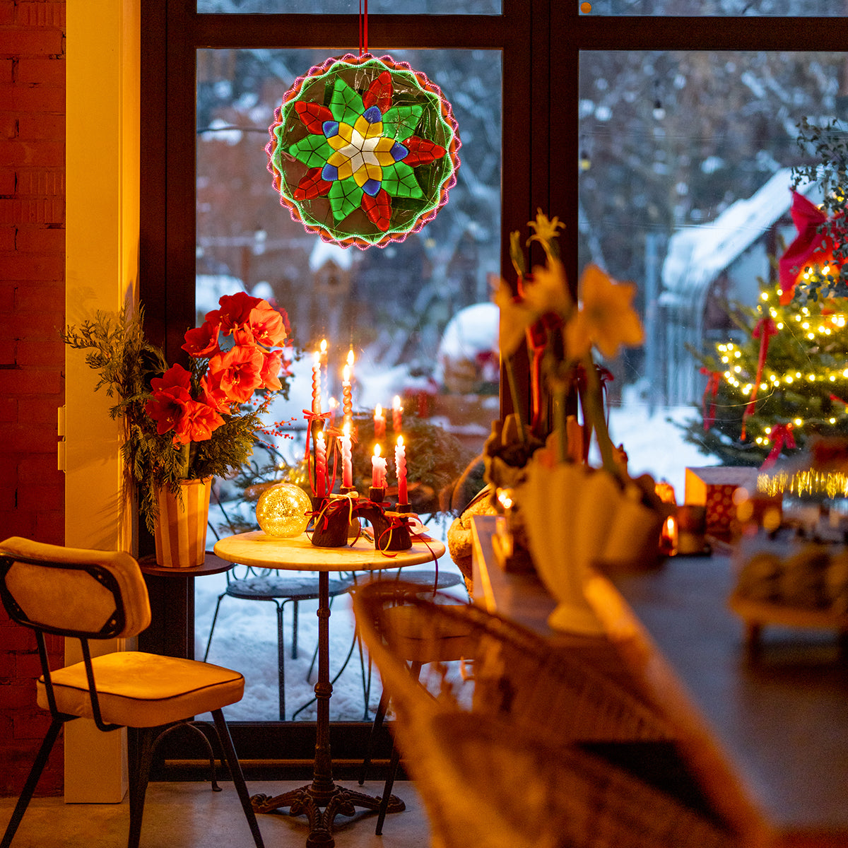 Misenka Capiz Christmas Lantern 30 Inches