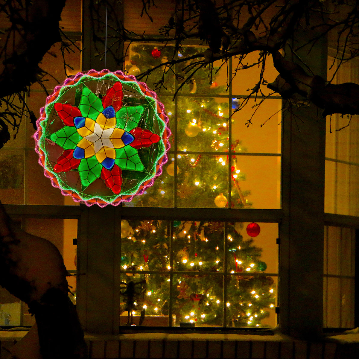 Misenka Capiz Christmas Lantern 30 Inches