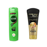Sunsilk Shampoo 180ml. & Creamsilk Conditioner Tri Keratin 170ml. Bundle