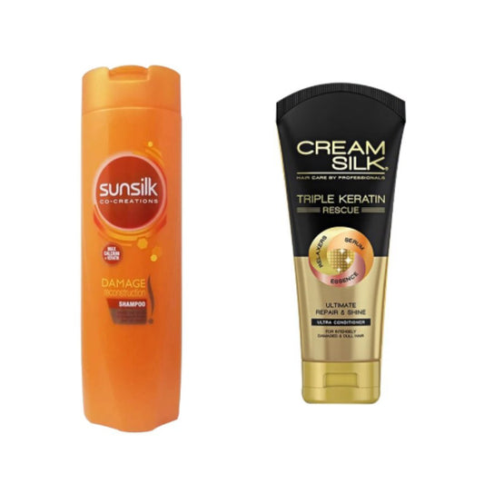 Sunsilk Shampoo 180ml. & Creamsilk Conditioner Tri Keratin 170ml. Bundle