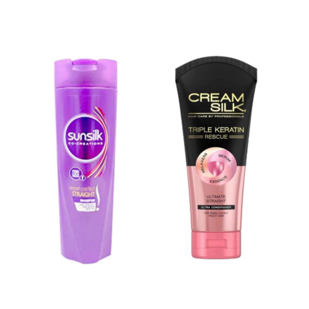 Sunsilk Shampoo 180ml. & Creamsilk Conditioner Tri Keratin 170ml. Bundle