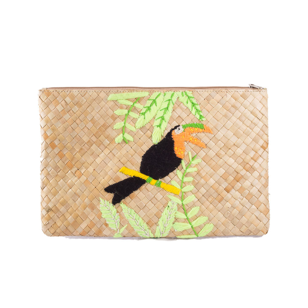 Misenka Embroidered Print Clutch - SALE 50% OFF