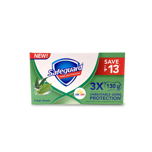 SALE 50% OFF Safeguard Green Fresh with Herbal Extract 3X130g, Pack of 1