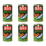 555 Sardines in Tomato Sauce, 155g - Pack of 6