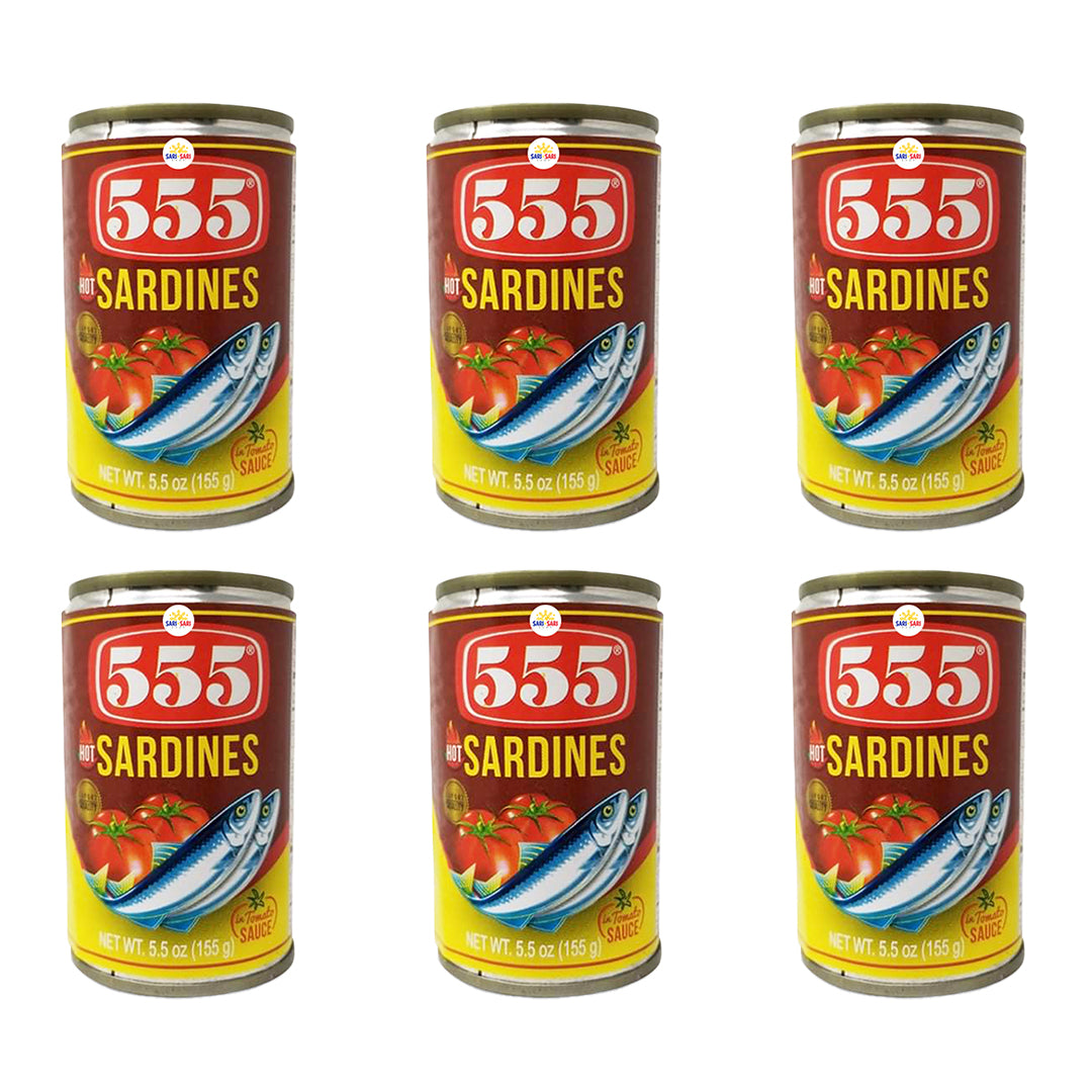 555 Sardines in Tomato Sauce, 155g - Pack of 6