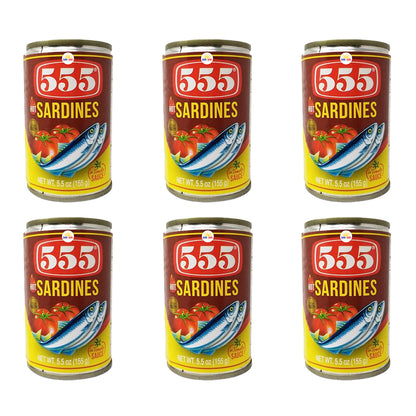 555 Sardines in Tomato Sauce 155g – 6-Pack, Ready-to-Eat - Shop Sari Sari