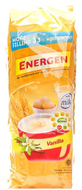 Energen Oat Milk- Vanilla 40g x 30 Sachets, Pack of 1