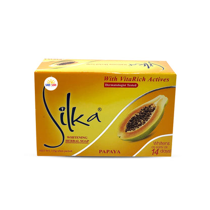 Silka Papaya Herbal Soap 135g, Skin Nourishing & Brightening, Limited Time Offer - Shop Sari Sari