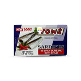 Sale 50% OFF Tome Sardines in Spicy Olive Oil with Chili (Blue) 125g