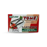 Sale 50% OFF Tome Sardines in Tomato Sauce with Olive Oil & Chili (Red) 125g