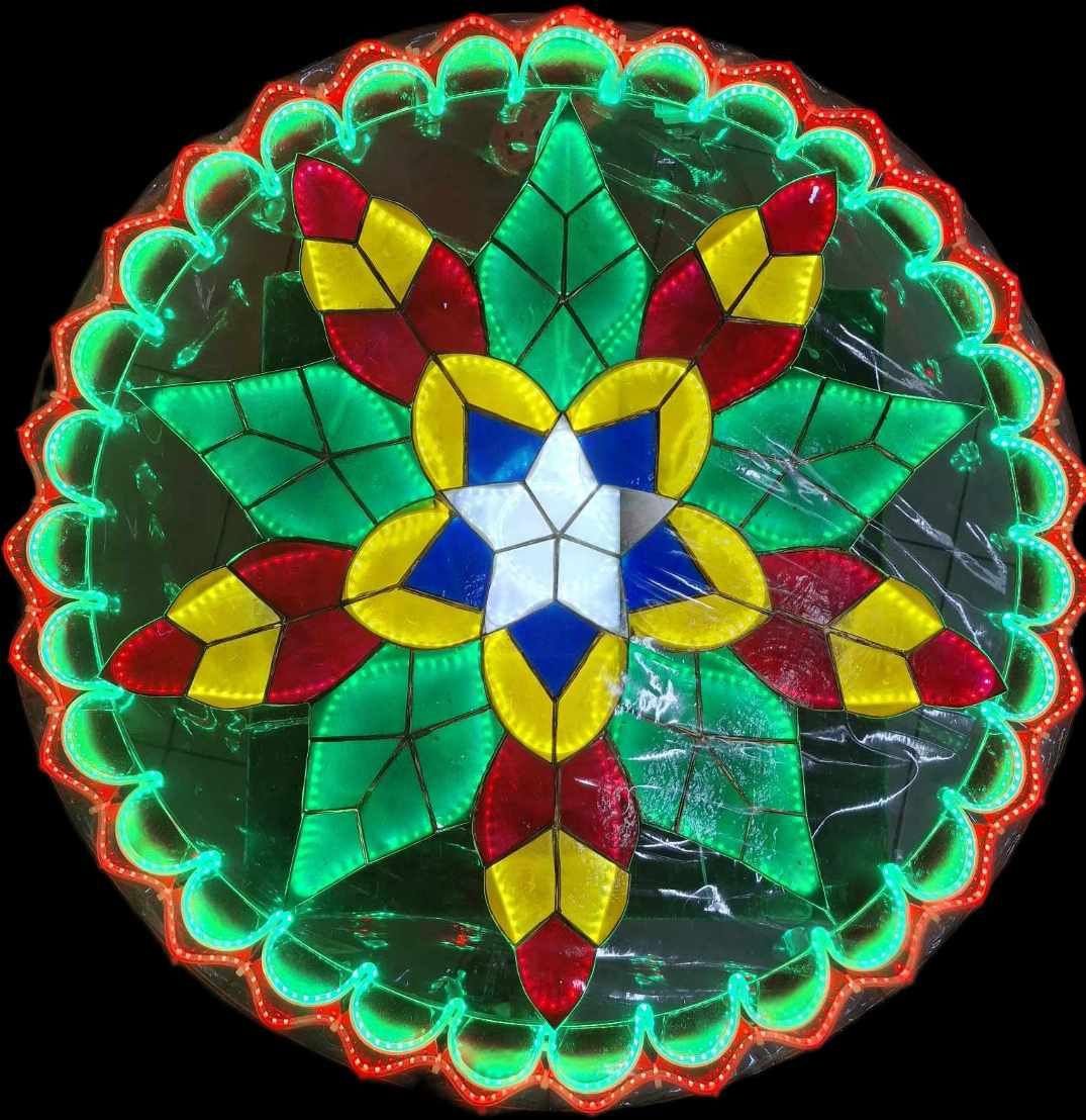 Misenka Capiz Christmas Lantern with LED Lights 30 Inches – Traditional Holiday Décor, Handcrafted Parol Ornament for Indoor & Outdoor Use