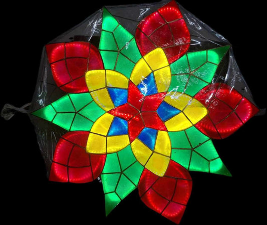 Misenka Capiz Christmas Lantern with LED Lights 30 Inches – Traditional Holiday Décor, Handcrafted Parol Ornament for Indoor & Outdoor Use