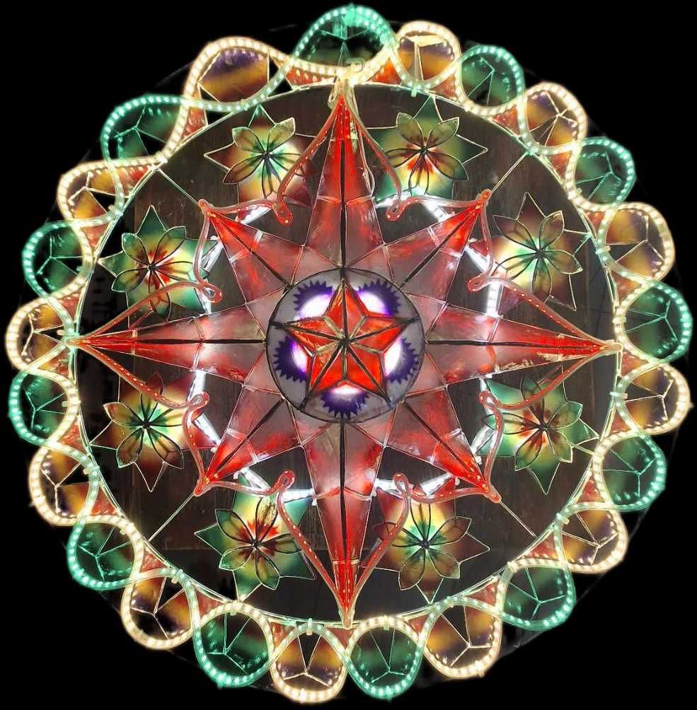 Misenka Capiz Christmas Lantern with LED Lights 30 Inches – Traditional Holiday Décor, Handcrafted Parol Ornament for Indoor & Outdoor Use