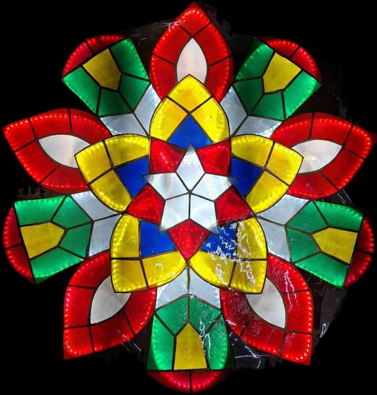 Misenka Capiz Christmas Lantern with LED Lights 30 Inches – Traditional Holiday Décor, Handcrafted Parol Ornament for Indoor & Outdoor Use