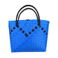 Misenka Handicrafts Philippine Bayong Azure Blue Midnight Black Classic Two Tone Bag - SALE 50% OFF